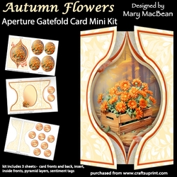 Autumn Flowers - Aperture Gatefold Card Mini Kit