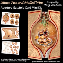 Mince Pies and Mulled Wine - Aperture Gatefold Card Mini Kit