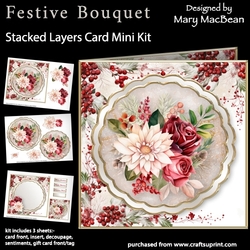 Festive Bouquet - Stacked Layers Card Mini Kit