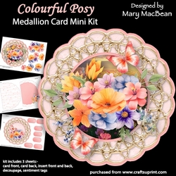 Colourful Posy - Medallion Card Mini Kit