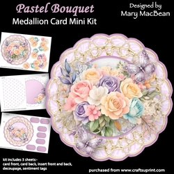 Pastel Bouquet - Medallion Card Mini Kit
