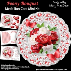 Peony Bouquet - Medallion Card Mini Kit