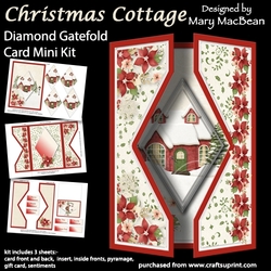 Christmas Cottage - Diamond Gatefold Card Mini Kit