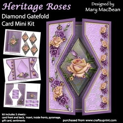 Heritage Roses - Diamond Gatefold Card Mini Kit