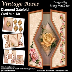 Vintage Roses - Diamond Gatefold Card Mini Kit