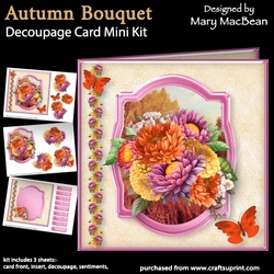 Autumn Bouquet - Decoupage Card Mini Kit