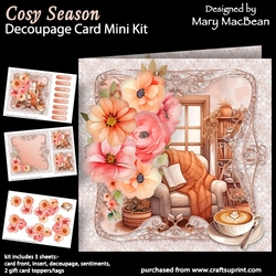 Cosy Season - Decoupage Card Mini Kit