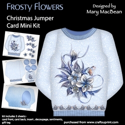 Frosty Flowers - Christmas Jumper Card Mini Kit
