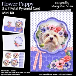 Flower Puppy - 5 x 7 Petal Pyramid Card Mini Kit