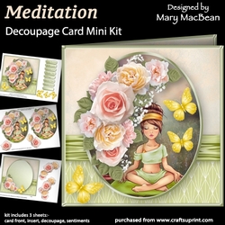 Meditation - Decoupage Card Mini Kit
