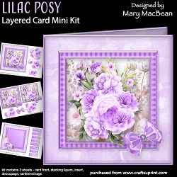 Lilac Posy - Layered Card Mini Kit