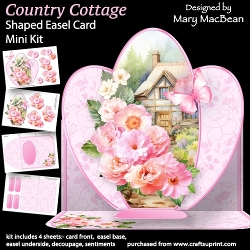 Country Cottage - Shaped Easel Card Mini Kit
