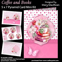 Coffee and Books - 5 x 7 Pyramid Card Mini Kit