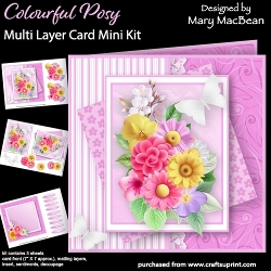 Colourful Posy - Multi Layer Card Mini Kit