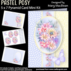 Pastel Posy - 5 x 7 Pyramid Card Mini Kit