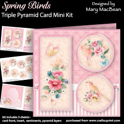 Spring Birds - Triple Pyramid Card Mini Kit