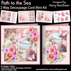 cup1373243_1648 - Path to the Sea - 2 Way Decoupage Card Mini Kit