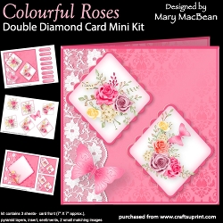 Colourful Roses - Double Diamond Card Mini Kit
