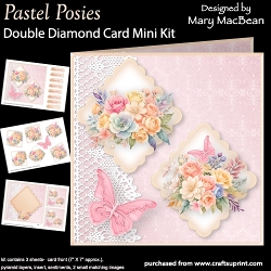 Pastel Posies - Double Diamond Card Mini Kit