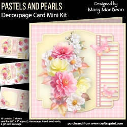 Image of cup783339_1648 - Pastels and Pearls - Decoupage Card Mini Kit