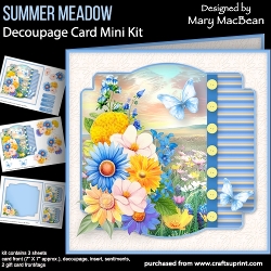 Summer Meadow - Decoupage Card Mini Kit