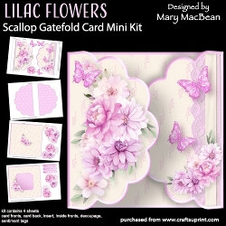 cup1379250_1648 - Lilac Flowers - Scallop Gatefold Card Mini Kit