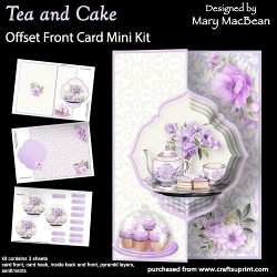 cup1380429_1648 - Tea and Cake - Offset Front Card Mini Kit