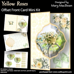 Yellow Roses - Offset Front Card Mini Kit