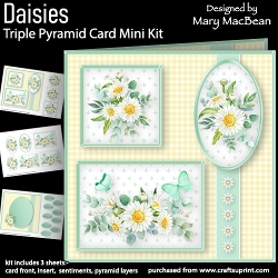 cup1381790_1648 - Daisies - Triple Pyramid Card Mini Kit