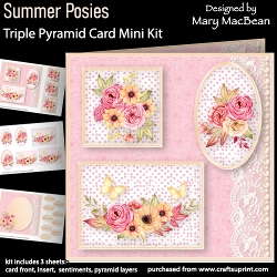 Summer Posies - Triple Pyramid Card Mini Kit