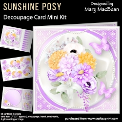 Sunshine Posy - Decoupage Card Mini Kit