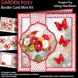 Garden Posy - Border Card Mini Kit