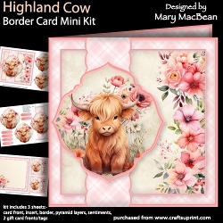 cup1383927_1648 - Highland Cow - Border Card Mini Kit