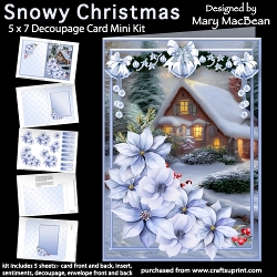 Image of cup508590_1648 - Snowy Christmas - 5x7 Decoupage Card Mini Kit