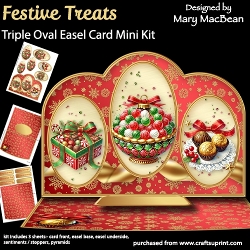 Festive Treats - Triple Oval Easel Card Mini Kit