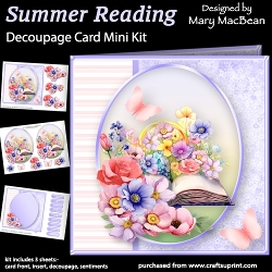 Summer Reading - Decoupage Card Mini Kit