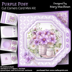 cup1388844_1648 - Purple Posy - Cut Corners Card Mini Kit