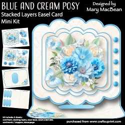 Image of cup572943_1648 - Blue and Cream Posy - Stacked Layers Easel Card Mini Kit