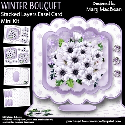 Winter Bouquet - Stacked Layers Easel Card Mini Kit