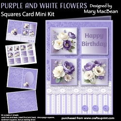 cup1392048_1648 - Purple and White Flowers - Squares Card Mini Kit