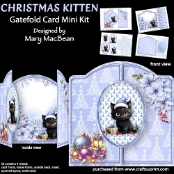 Christmas Kitten - Gatefold Card Mini Kit