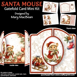 cup1394079_1648 - Santa Mouse - Gatefold Card Mini Kit