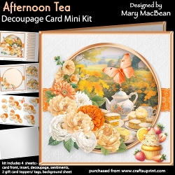 Afternoon Tea - Decoupage Card Mini Kit