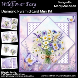 Wildflower Posy - Diamond Pyramid Card Mini Kit