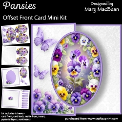 Pansies - Offset Front Card Mini Kit