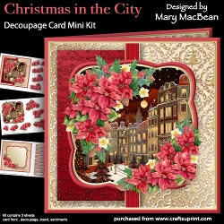 Christmas in the City - Decoupage Card Mini Kit