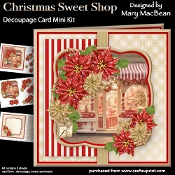 Christmas Sweet Shop - Decoupage Card Mini Kit