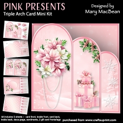 Pink Presents - Triple Arch Card Mini Kit