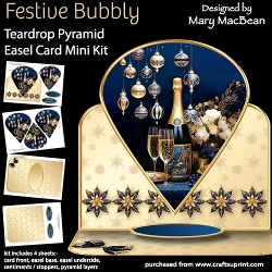 Festive Bubbly - Teardrop Pyramid Card Mini Kit
