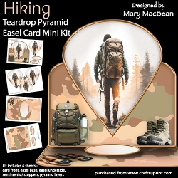 Hiking - Teardrop Pyramid Easel Card Mini Kit